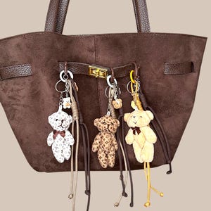 Sleutelhanger teddybeer, schattige sleutelhanger, sleutelhanger berentas, sleutelhanger pluche tas, rugzak sleutelhanger, sleutelhanger tas bedel, sleutelhanger schattige beer, cadeaus voor haar