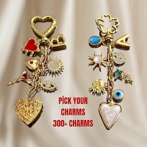 Build Your Own Custom Charm Keychain for Women,Pick Your Charms,Bag Charm,Personalized Keychains,Key Holders Purse Charm,Bag Accessory,Gift