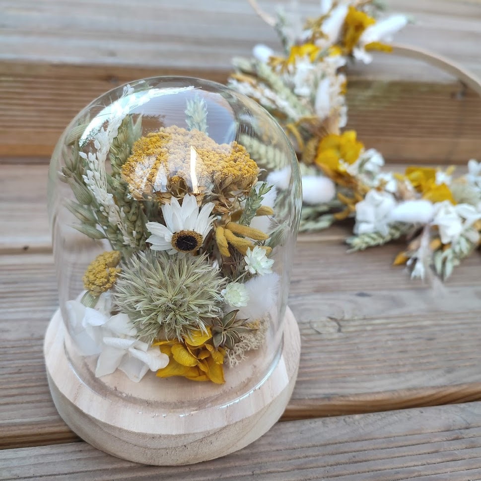 Cloche en Fleurs Séchées
