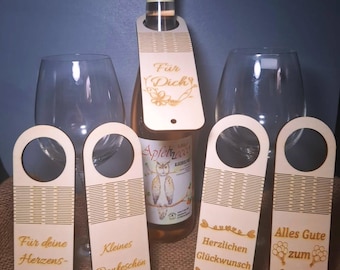 SVG Laser Datei Weinetikett/Winetag 18set (Lightburn und dxf)