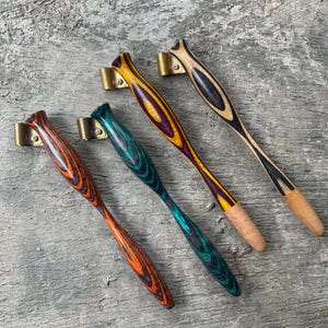Oblique Pen Holders Laminated Wood Calligraphy Nib Bullock Flange
