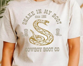 Toy Story Cowboy T-Shirt: Sheriff Woody Snake In My Boot Unisex Tee