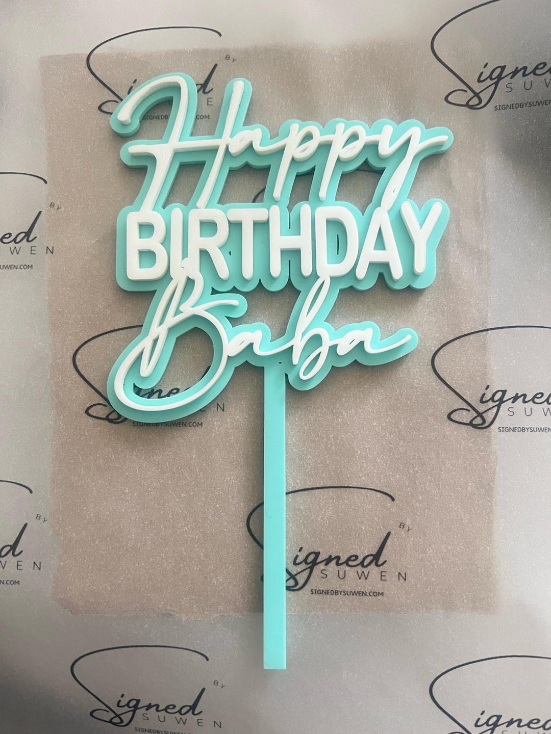 Personalised Acrylic Cake Topper | Custom Birthday Wedding Baby Shower ...