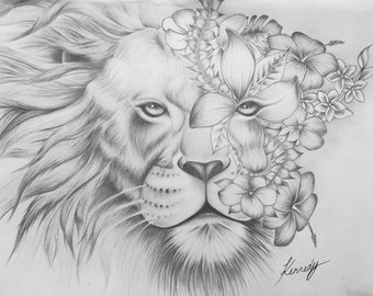 Half Face Drawing Etsy Half Face Drawing Etsy