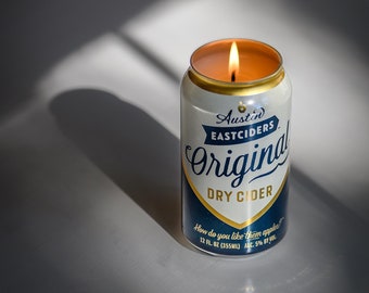 Eastsiders Cider Can Candle | Beer Can Candle | Summer Candle | Soy Wax Candle | Hand Poured Candle | Texas Craft Beer | Memorial Day Gift