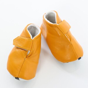 Bombacio Upcycling lined crawling shoes Leather slippers / novice runners Shoes without sole for babies made of fabric remnants from leather factories