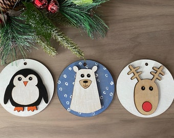 DIY Christmas Ornament Kit for Kids, Christmas Craft, DIY Christmas Paint Kit, Kid Friendly Ornament Kit