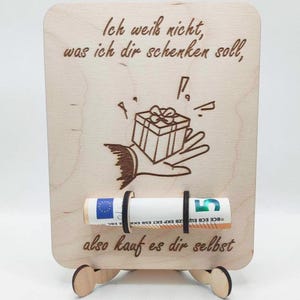 Geldcadeau | Cadeaubon | Houten "Niets" Kaart | Uniek Cadeau Idee | Je Wilde Niets | Verjaardagscadeau | Cadeau voor Mannen en Vrouwen