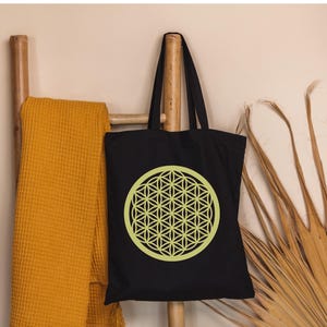 Flower of Life lCotton Tote Bag  | Sacred Geometry Bag | Fashion bag | Shopping Bag | Gift for  Women | Reusable Bag