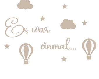 Wooden Nursery Wall Sign – “Once Upon a Time” – Kids Room Decor – Fairy Tale Wall Lettering – Baby Room Decoration
