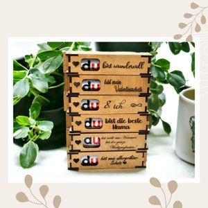 Barrette di cioccolato incise Duplo Box / Scatola regalo personalizzata / Regalo per lei / Regalo per lui / Dolce idea regalo / San Valentino