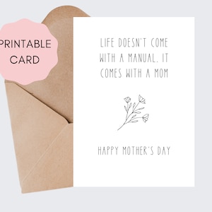 Maman serviable | Carte de fête des mères drôle imprimable | Carte de fête des mères téléchargeable | Appréciation de la fête des mères | Meilleure maman