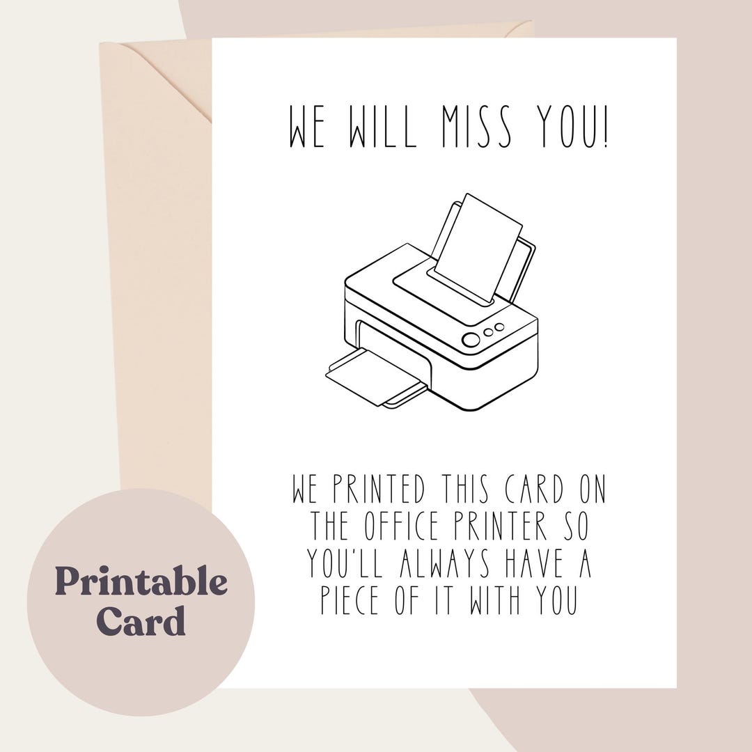 Funny Farewell Card for Coworker, Printable Going Away Card for ...