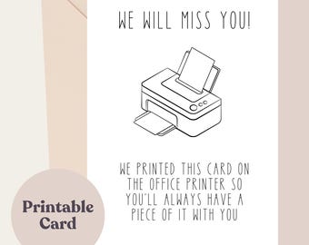Funny Farewell Card for Coworker, Printable Going Away Card for Coworker or Boss, Goodbye Card for Coworker, Digital Instant Download Card