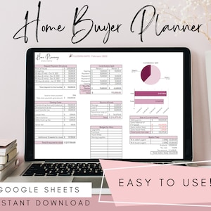 Home Buyer Budgeting Planner | Google Sheets Budget Template | Home Planning | Monthly Expenses Tracker | 4 tabs included | Easy to use