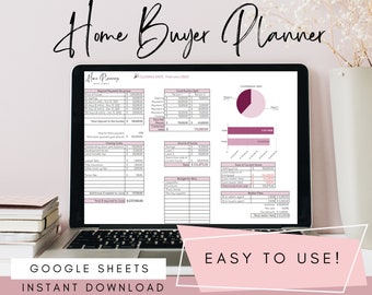 Home Buyer Budgeting Planner | Google Sheets Budget Template | Home Planning | Monthly Expenses Tracker | 4 tabs included | Easy to use