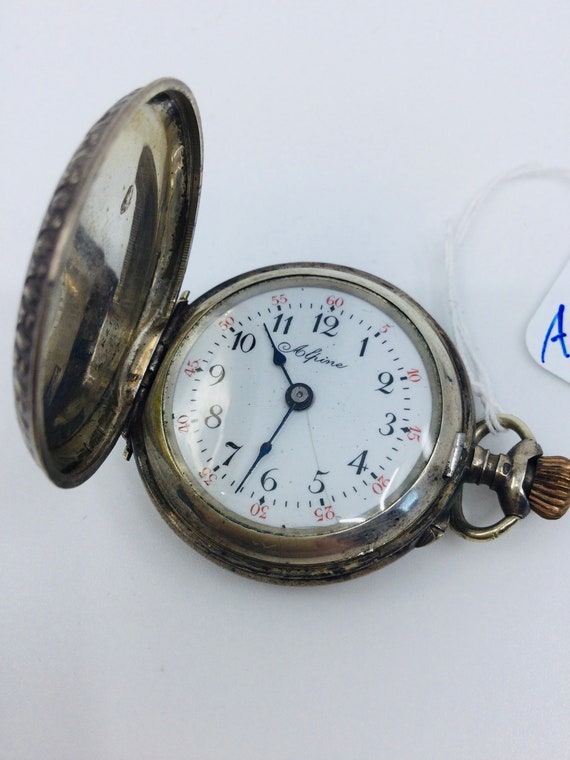Alpine silver case pocket watch - image 5