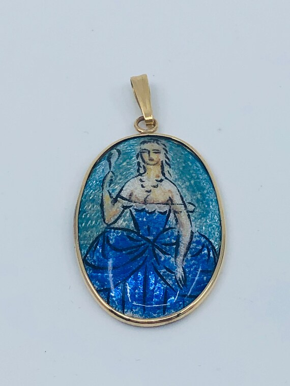 Enamel estate of Dov Pendant.