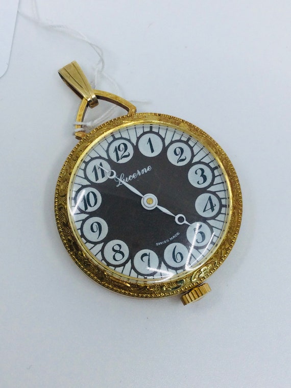 Buy Vintage Swiss Lucerne Watch Necklace Online in India - Etsy