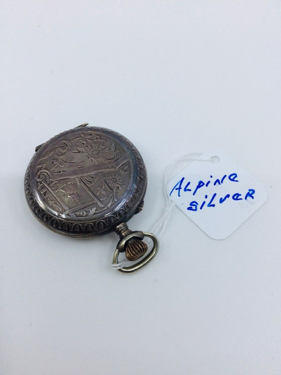 Alpine silver case pocket watch - image 4