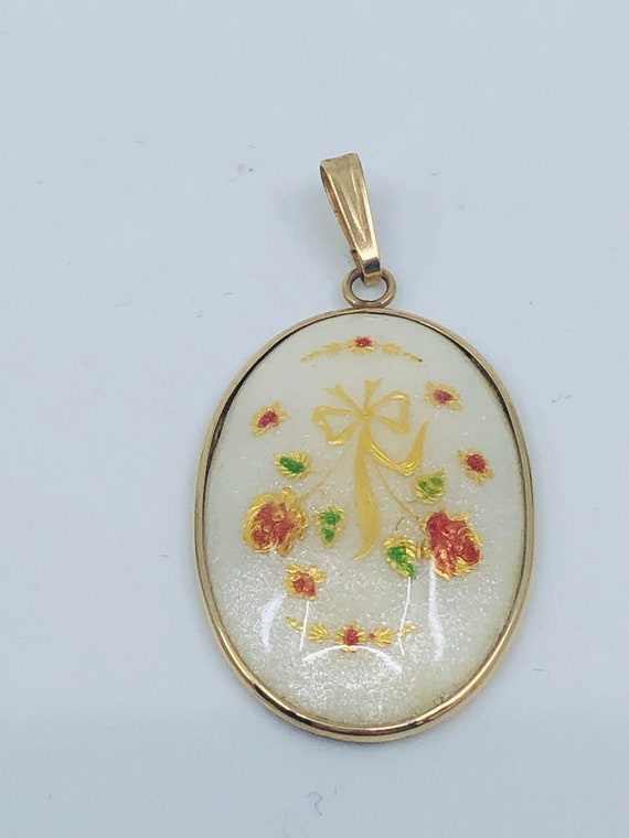 Enamel estate of Dov Pendant. - image 1