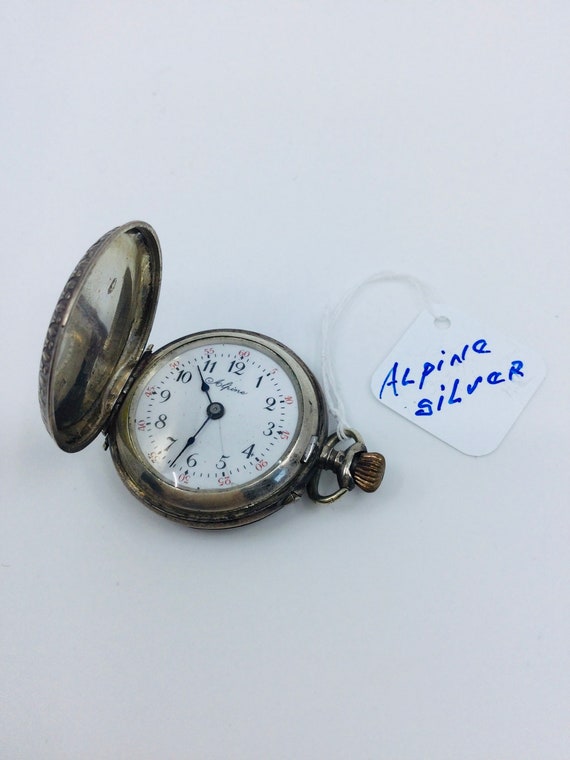 Alpine silver case pocket watch - image 1