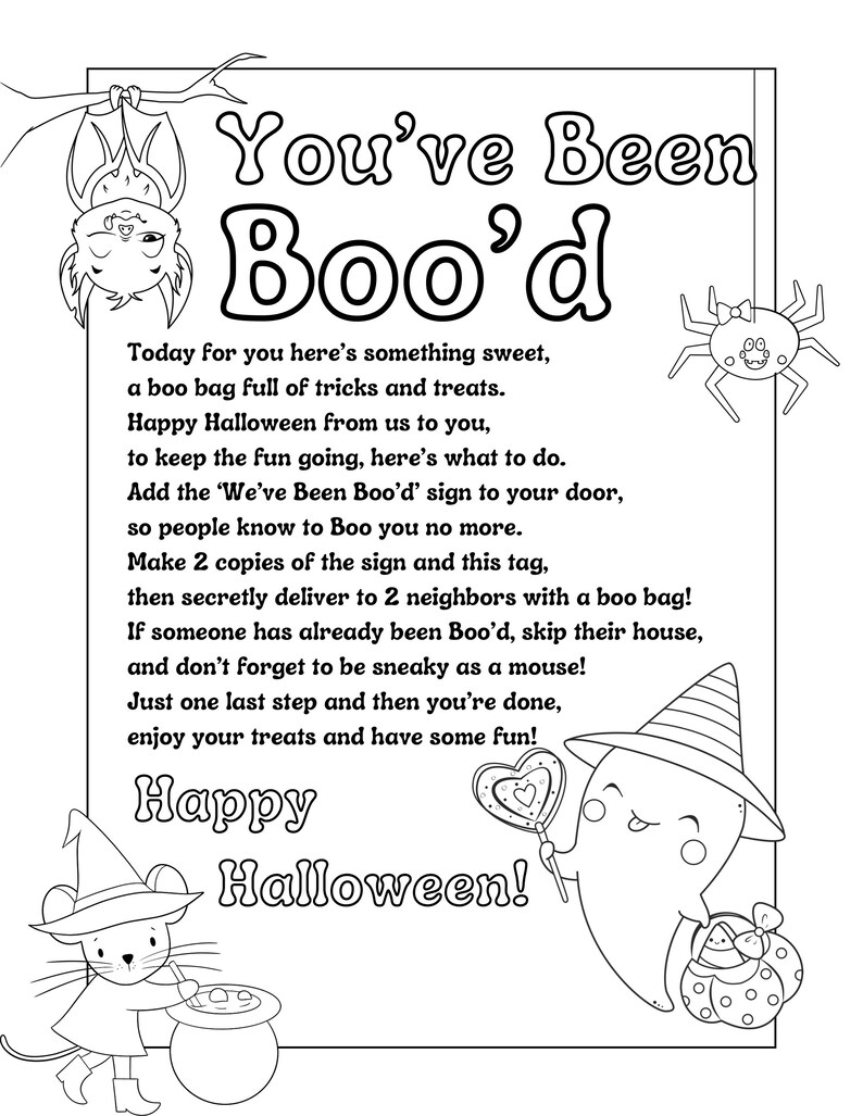 Boo Bucket Printable Coloring Sheets Bundle - Etsy