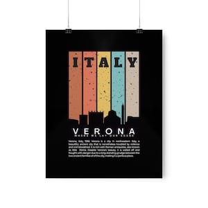 Poster inspiriert von Shakespeares Romeo und Julia - Verona, Italien - Romeo und Julia Inspiriertes Mattes Poster