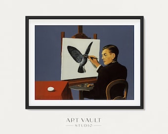 René Magritte La Clairvoyance 1936 René Magritte Poster René Magritte Bird Affiche Magritte Print Magritte Surrealist Art Magritte Wall Art