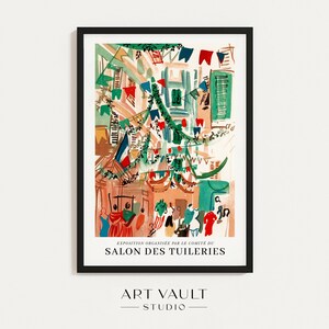 Raoul Dufy Salon des Tuileries Vintage Exhibition Poster Wall Art Retro French Colorful French Art Gift Porch Decor Porch Wall Art Student