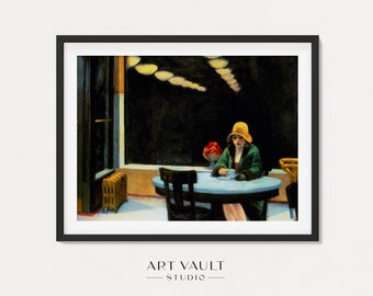 Edward Hopper Automat 1927 Edward Hopper Poster Edward Hopper Print Living Room Wall Art Vintage Wall Decor Student Dorm Wall Art Print