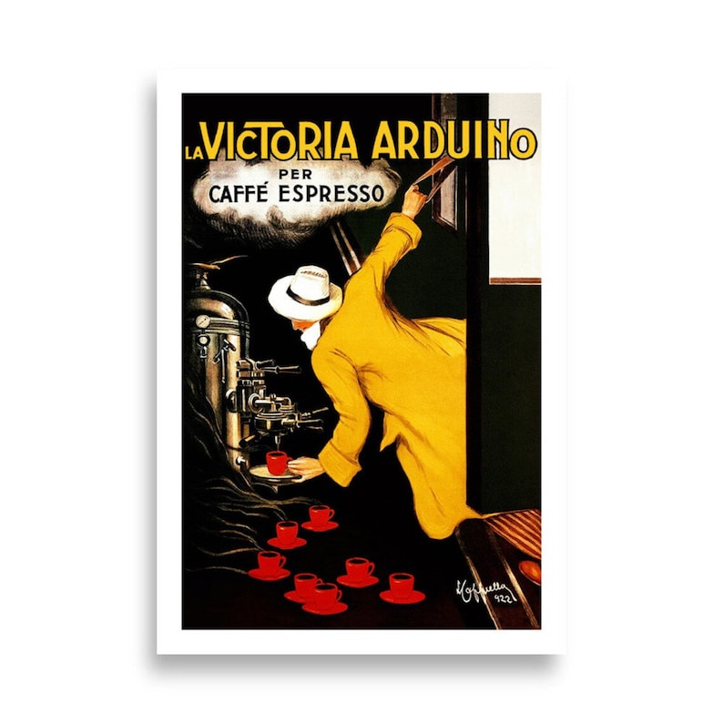 La Victoria Arduino Coffee Maker Poster Caffé Espresso Art Vintage Coffee Ad Café Poster
