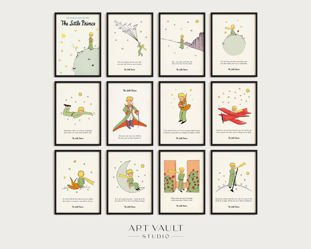 The Little Prince Printable Wall Art Prints Digital Download Art Petit ...