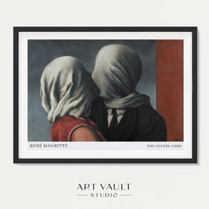 René Magritte The Lovers 1928 René Magritte Poster René Magritte Affiche Magritte Exhibition Print Les Amants Magritte Exhibition Poster