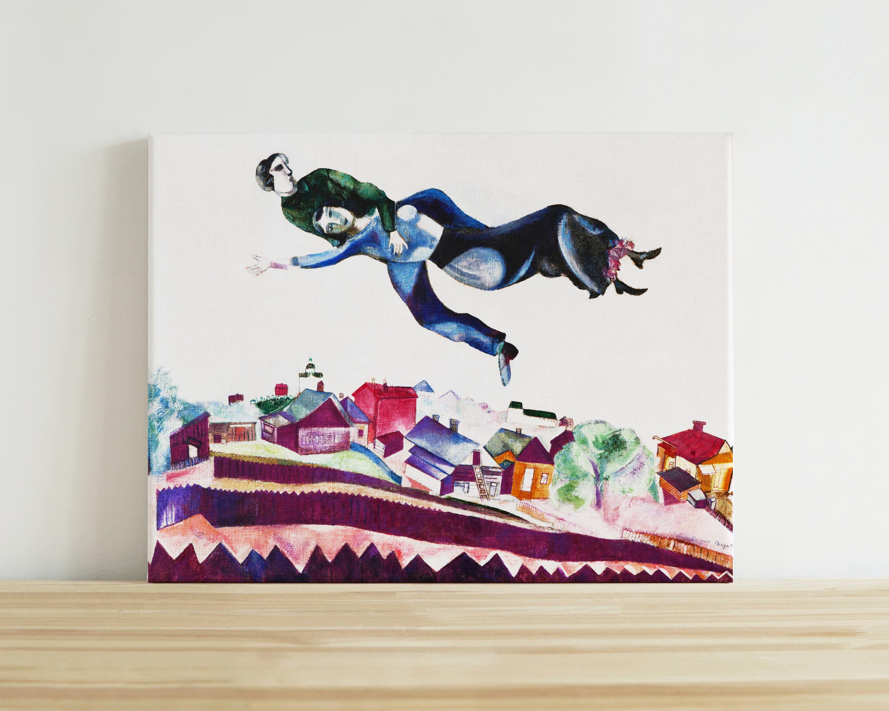 マルク・シャガール「街の向こうに」Le Cantique des Cantiques 1957年