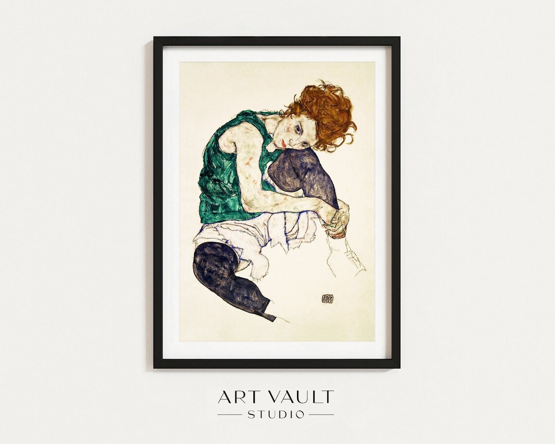 Egon Schiele Seated Woman With Bent Knees 1917 Schiele Poster