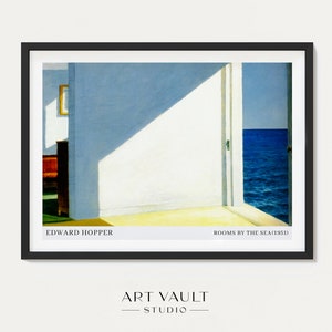 Edward Hopper Rooms by the Sea 1951 Hopper Exhibition Poster Edward Hopper Gallery Print Living Room Wall Art Vintage Wall Decor Dorm Art