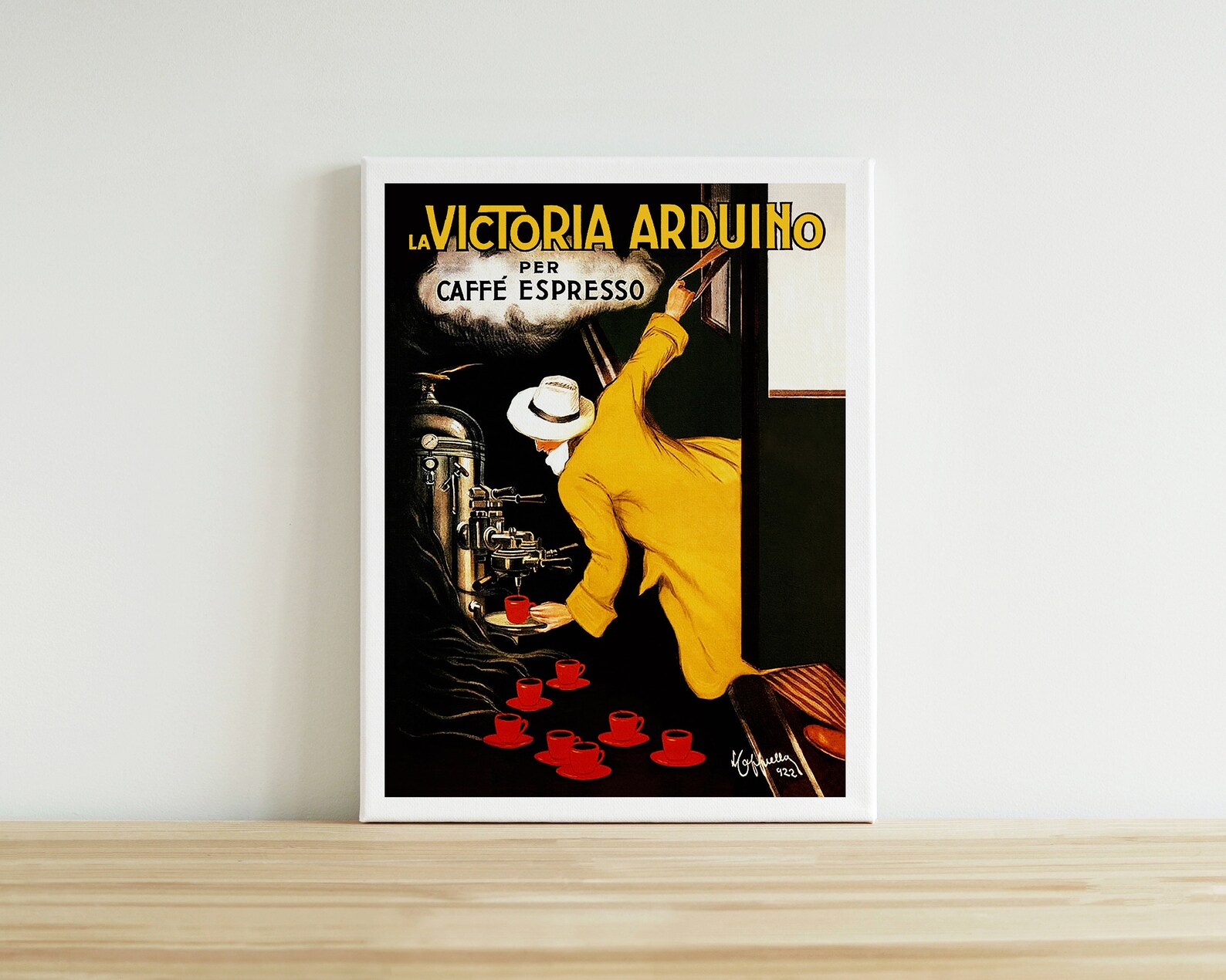 La Victoria Arduino Coffee Maker Poster Caffé Espresso Art Vintage