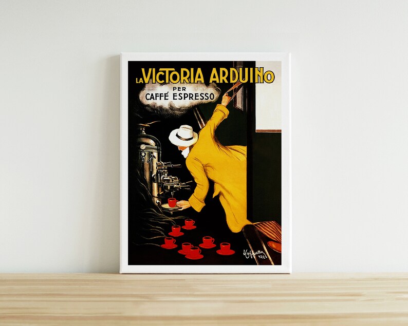 La Victoria Arduino Coffee Maker Poster Caffé Espresso Art Vintage Coffee Ad Café Poster