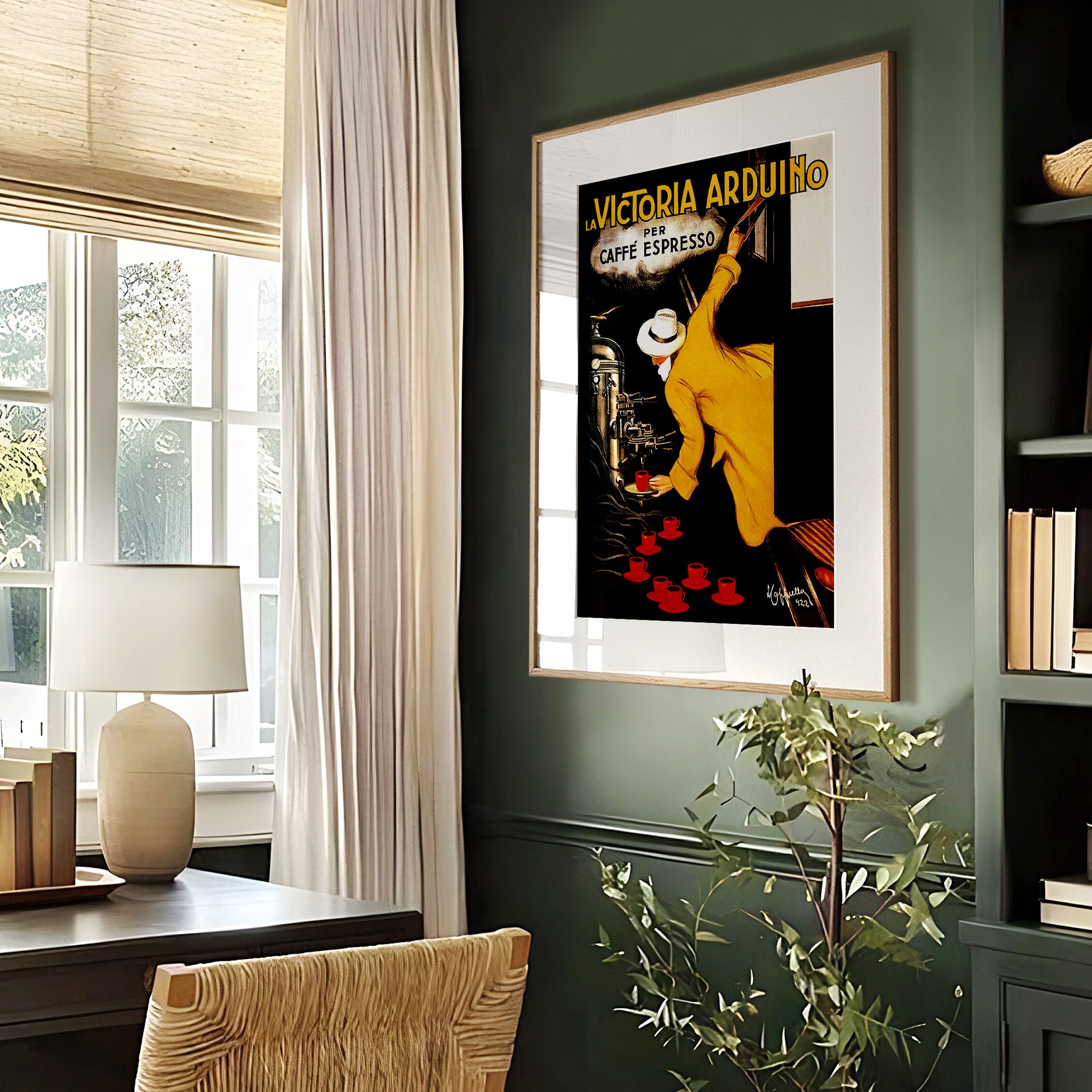 La Victoria Arduino Coffee Maker Poster Caffé Espresso Art Vintage