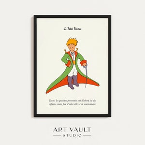 Le Petit Prince Poster FRENCH Little Prince Wall Art Nursery Art Print Little Prince Sky Book Cover Poster Prince Stars Print Petit Prince
