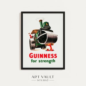 Guinness Poster Vintage Guinness Wall Guinness For Strength Guinness Train Wall Art Home Pub Wall Art Pub Decor Bar Art Bar Decor Irish Pub