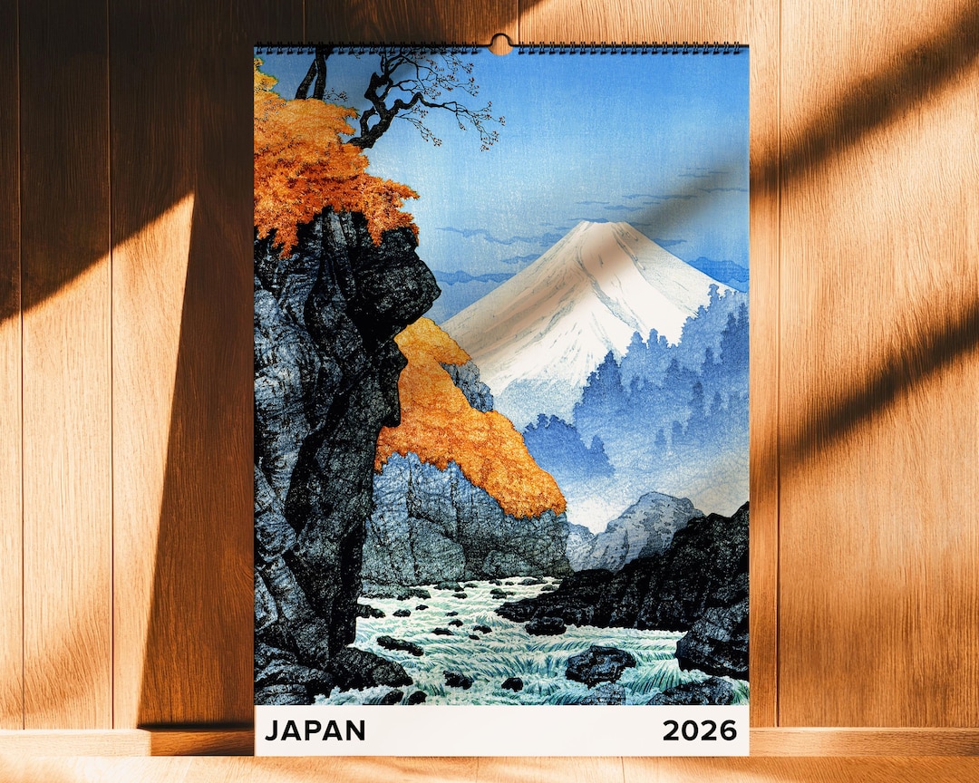 2026 Calendar 2026 Japan Calendar Japan Art Planner 2026
