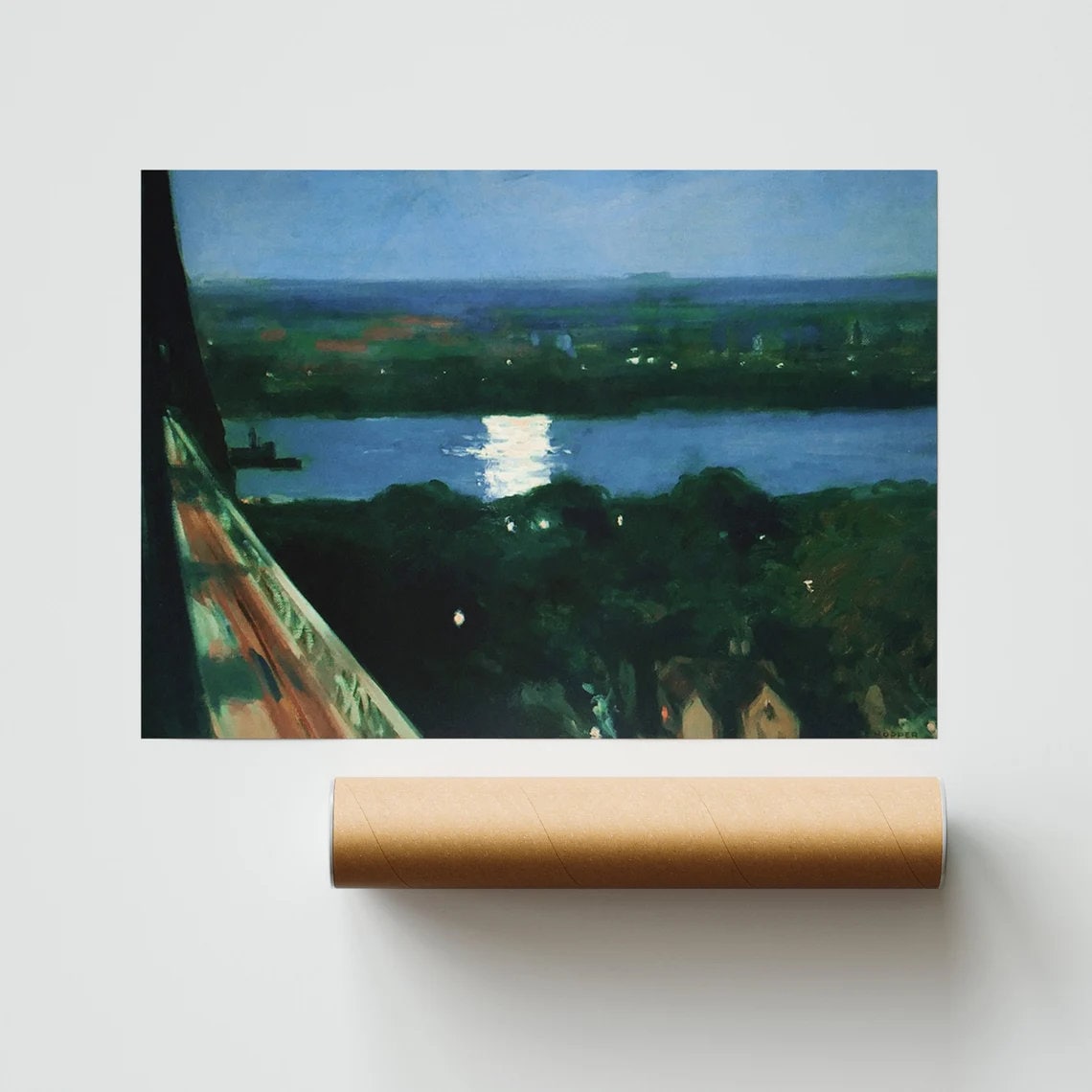 Canvas Schilderijen-Edward Hopper-'Mensen in de zon