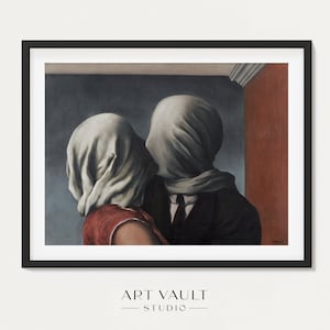 René Magritte The Lovers 1928 René Magritte Poster René Magritte Affiche Magritte Print Les Amants Magritte Surrealist Art Magritte Couple