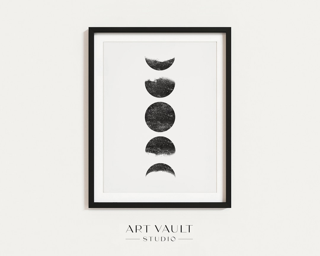 Moon Phase Wall Decor Moon Phase Poster Moon Phases Art Moon Wall Art