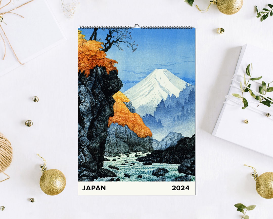 2024 Calendar 2024 Japan Calendar Japan Art Calendar Japanese Art Wall
