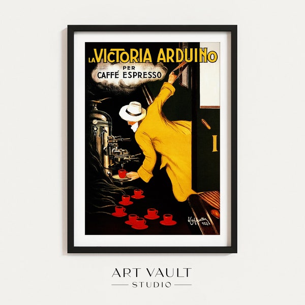 La Victoria Arduino Coffee Maker Poster Caffé Espresso Art Vintage Coffee Ad Café Poster Leonetto Cappiello 1890 Café Art Wall Art Kitchen