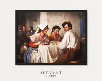 ローマのオステリアにて、1866年｜カール・ブロッホのアートポスター