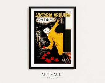 La Victoria Arduino Coffee Maker Poster Caffé Espresso Art Vintage Coffee Ad Café Poster Leonetto Cappiello 1890 Café Art Wall Art Kitchen